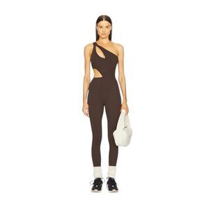 New Gigi C Rory Jumpsuit Chocolate Snakeskin XL